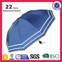 Preço barato por atacado azul logotipo personalizado impressão telescópica corporativa compacta dobrável guarda-chuva para chuva